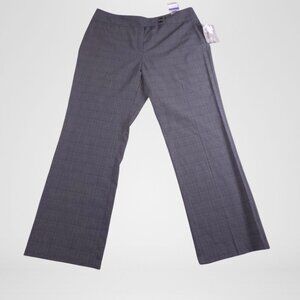 Sag Harbor Women’s Gray Plaid Dress Pants Size 18 Slimming Solution NWT